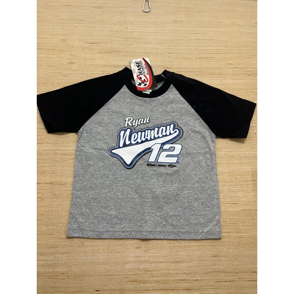 Ryan Newman 12 Shirt Kids 4T‎ Gray Black Chase Authentics NASCAR Racing Tee New